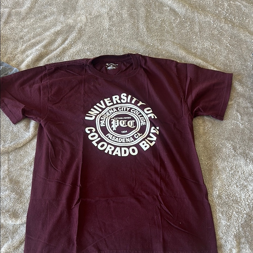 Champion Red and White Short Sleeve Tees
